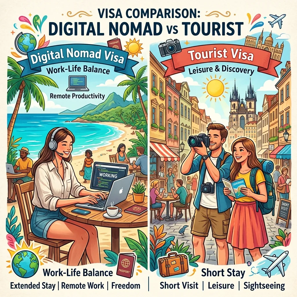 Digital Nomad Visa vs. Tourist Visa