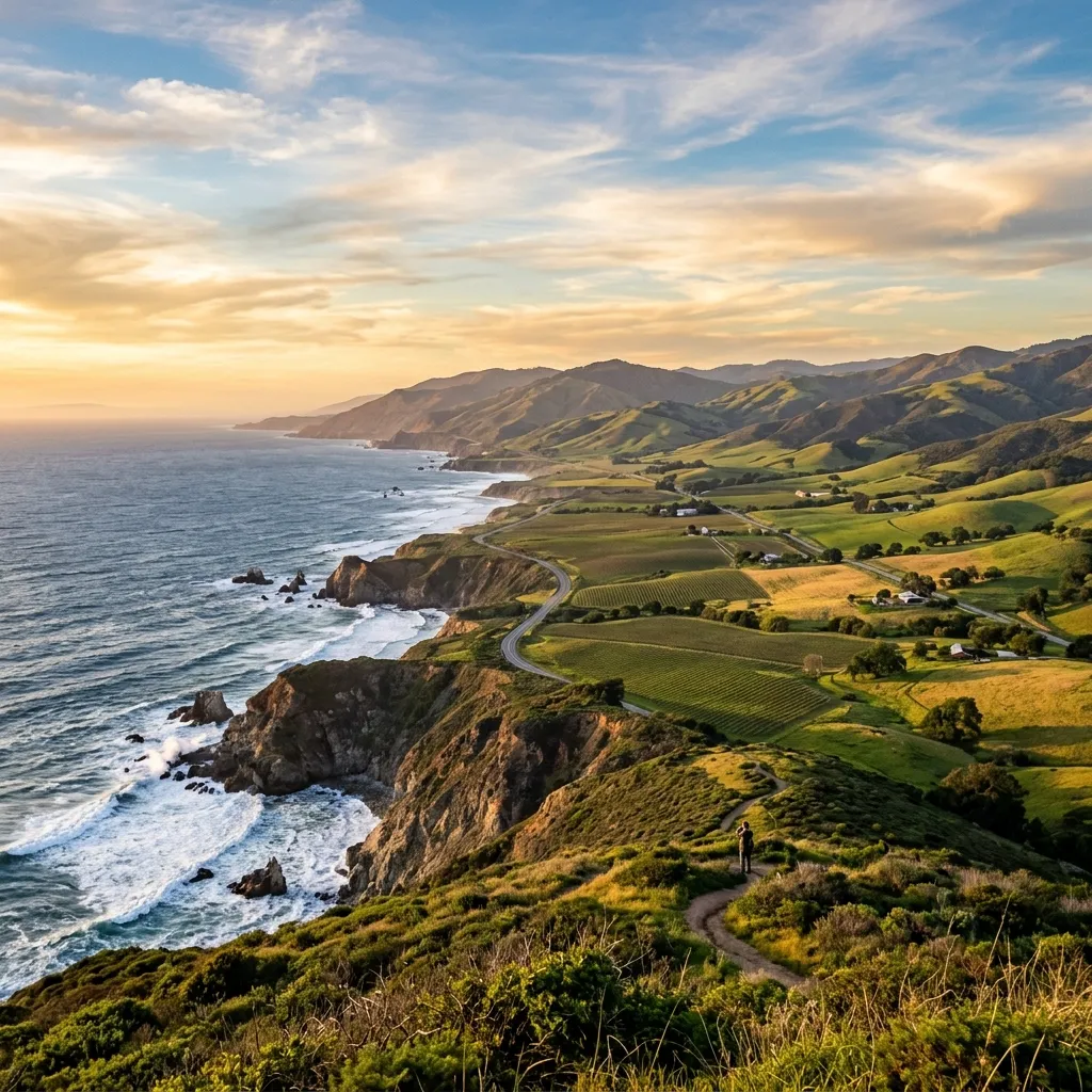 Central California Dramatic Coastlines and Valleys