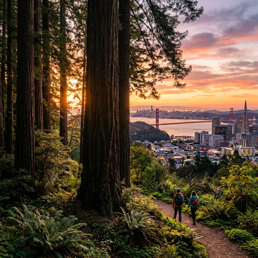 Northern California Cityscapes and Majestic Forests