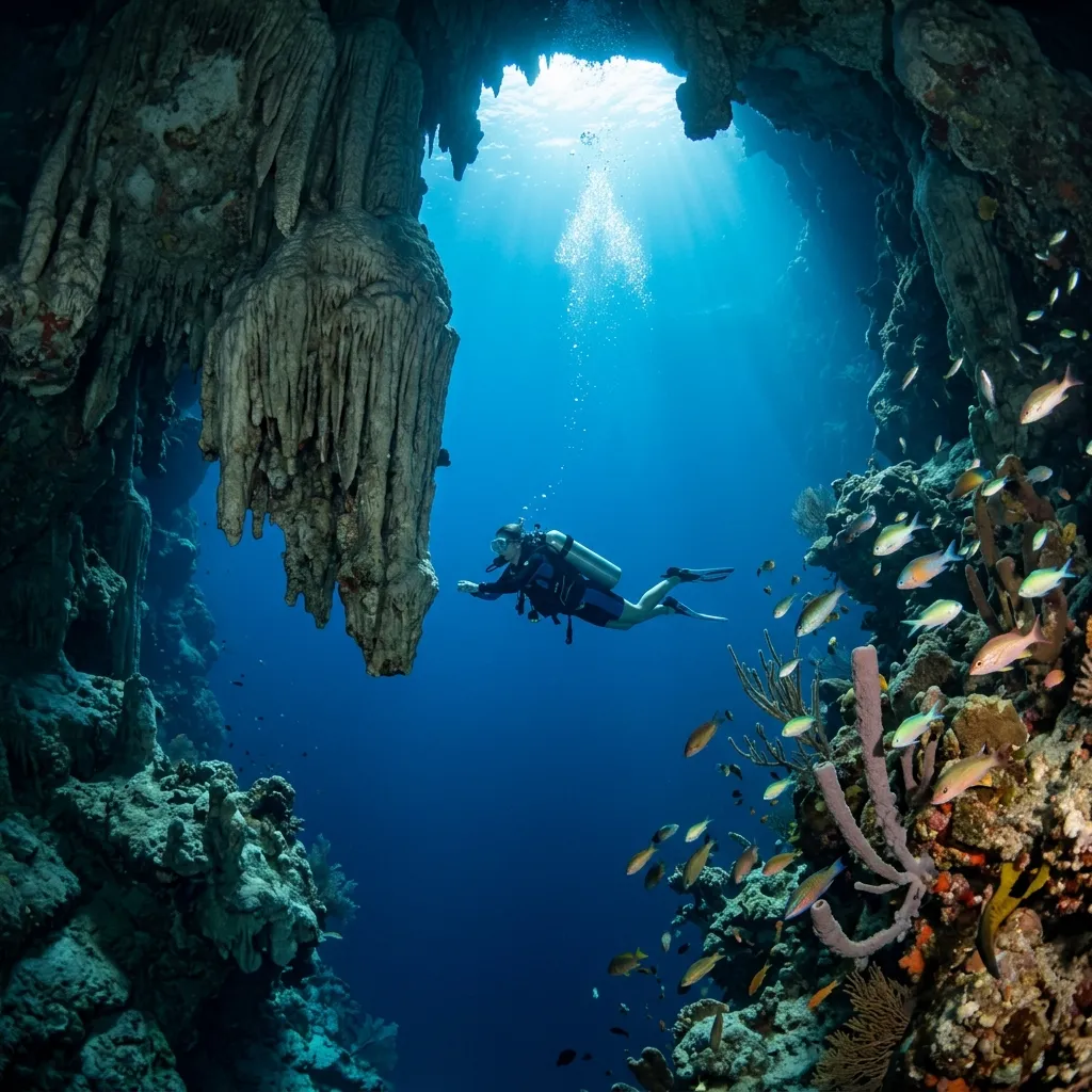 Scuba Diving the Great Blue Hole in Belize