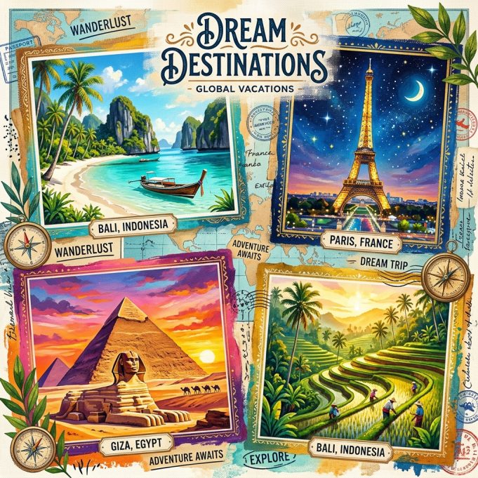 Top Dream Vacation Ideas Around the World Top Dream Vacation Ideas Around the World